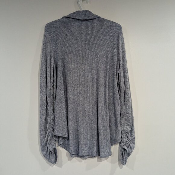 Tribal Cowl Neck Sweater Space Dye Blue Size Large - Picture 5 of 5